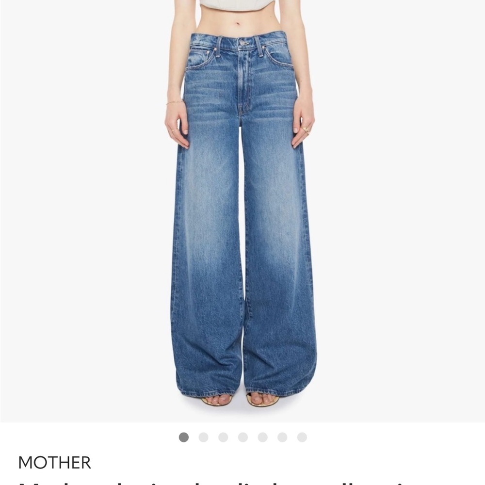 MOTHER Denim Ditcher Roller Sneak Dark Wash Yakkity Yak 25 Never Worn Button Fly